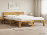 Double Bed Frame with Headboard ROSTOCK White 140 x 200 cm 903382