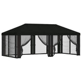 Gazebo Cover with Sidewalls 6 x 3 m Black Polyester 190 900419