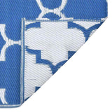 Outdoor Rug Quatrefoil ARAKIL Blue and White 400 x 300 cm 42003560