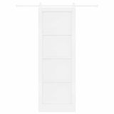 Sliding Door White 83 x 232 cm Solid Pine Wood 3333229