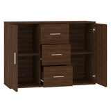 Sideboard Brown Oak 91x29.5x65 cm Engineered Wood 823349