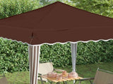 Pop-up Party Tent 195 x 195 x 245 cm Brown Oxford Fabric 42019720