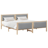 Bed Frame with Headboard Light Grey 180 x 200 cm Fabric 3394248