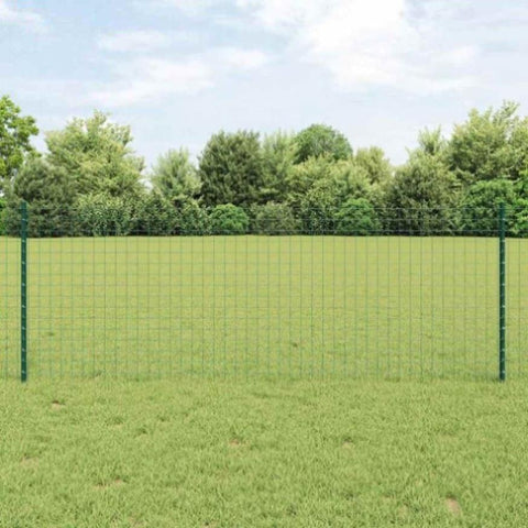 Green Fence Posts 22 pcs Green Metal 3335916