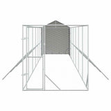 Outdoor Dog Kennel with Roof Silver 2x14x2.5 m Galvanised Steel 3190477