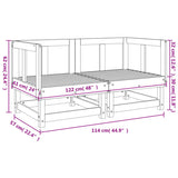 Garden Corner Sofas 2 pcs White Solid Wood Pine 825395