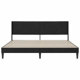 Bed Frame with Headboard Black 180 x 200 cm Velvet 42027538