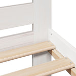 ZNTS Bed Frame without Mattress White 135x190 cm Double Solid Wood Pine 3309948