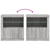Sideboard with LED Lights Grey Sonoma 60,5x37x67 cm 836621