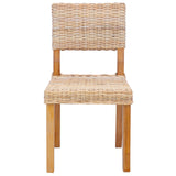 Dining Chair 2 pcs Kubu Rattan Natural 46 x 55 x 84 cm 42012426