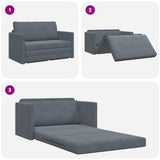 Sofa Bed Dark Grey 124 x 204 x 61 cm Velvet 4106703