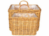 Planter Basket GENDT 2 pcs Natural Brown Kubu Rattan 42020970