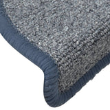 Stair Mats 15 pcs 56x17x3 cm Light Grey and Blue Half Round 322374