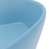 Luxury Wash Basin with Overflow Matt Light Blue 36x13 cm Ceramic 147033