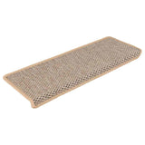 ZNTS Stair Mats Self-adhesive Sisal-Look 30 pcs 65x21x4 cm Light Beige 3365892