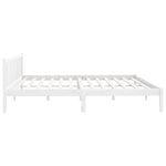 ZNTS 810103 Bed Frame without Mattress White Solid Wood 200x200 cm