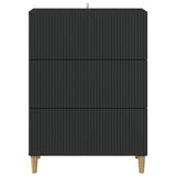 Drawer Cabinet Black 66 x 34.5 x 90 cm Engineered Wood 894606