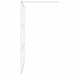 ZNTS Walk-in Shower Wall Silver 140x195 cm Clear ESG Glass 152119