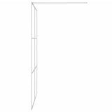 ZNTS Walk-in Shower Wall Silver 140x195 cm Clear ESG Glass 152119