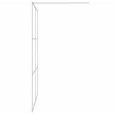 Walk-in Shower Wall Silver 140x195 cm Clear ESG Glass 152119
