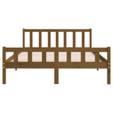 Bed Frame without Mattress Honey Brown Solid Wood King Size 810687