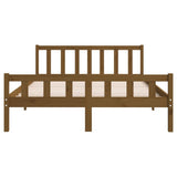 Bed Frame without Mattress Honey Brown Solid Wood King Size 810687