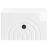 Wall-Mounted Bedside Cabinet High Gloss White 33 x 34.5 x 20 cm 898093