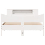 ZNTS Bed Frame without Mattress White 140x200 cm Solid Wood Pine 3323300