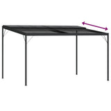 Gazebo with Roof Anthracite 4x3x2.5 m Aluminium and Steel 48605