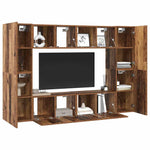 TV Cabinet Set 8 pcs Old wood 60 x 30 x 30 cm Engineered wood 3393375
