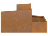 Garden Planter Brown 60 x 60 x 50 cm Weathering Steel 873577