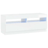 5 Piece LED TV Cabinet High Gloss White Engineered Wood 3416843