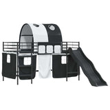 Kids'Loft Bed Frame Black 90 x 200 cm Metal 42020832