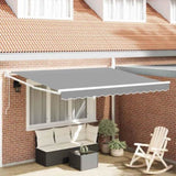 Retractable Awning White 350 x 250 cm Aluminium 362022