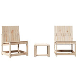 3 Piece Garden Lounge Set Solid Wood Pine 832620
