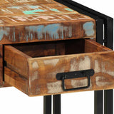 End Table with Drawer 40 x 40 x 50 cm Solid Reclaim Wood 4016713