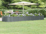 Garden Raised Bed Galvanised Steel 296x80x36 cm Anthracite 318926