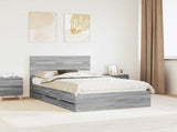 Bed Frame with Drawer Grey Sonoma 120 x 190 cm Engineer Wood 3411852