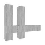 7 Piece TV Cabinet Set Grey Sonoma Engineered Wood 3120297