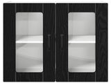 Wall Glass Cabinet LUCCA Black Oak 60 x 31 x 60 cm 8003823