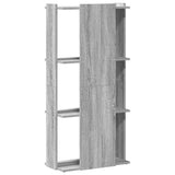 Bookcase 3-Tier Grey Sonoma 60x30x120 cm Engineered Wood 860270
