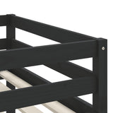 ZNTS Kids' Loft Bed without Mattress with Ladder Black 80x200 cm 835888