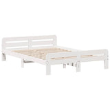 Bed frame without Mattress White 140x200 cm Solid Wood Pine 3309039