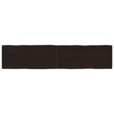 Table Top Dark Brown 180x40x cm Treated Solid Wood Live Edge 364041