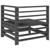 Garden Corner Sofas 2 pcs Grey Solid Wood Pine 825634