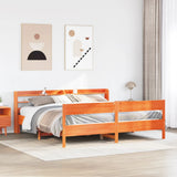 Bed Frame without Mattress Wax Brown 180x200 cm Super King Solid Wood Pine 3306920