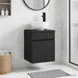 Wall-mounted Sink Vanity Black 39 x 35 x 63 cm Engineered Wood 890543