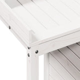 Potting Table with Shelves White 82.5x50x109.5 cm Solid Wood Pine 832423