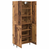 Highboard 2 pcs Old Wood Engineered Wood and Glass 3415690