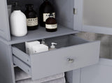 Bathroom Storage Cabinet with 3-tier Shelf Drawer Door, Floor Cabinet Free Standing Tall Slim Side T3398P329548